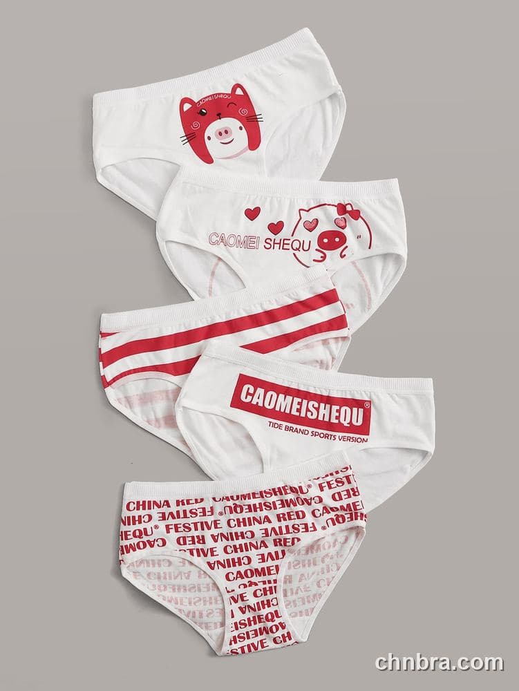 Wholesale Women's White Printed Cotton Hipster Panties 5-Pack – Direct Factory 4