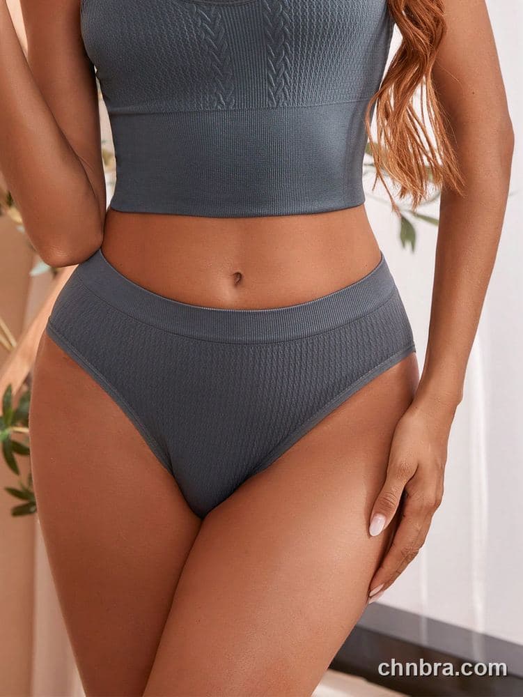 Women's Black Textured Seamless Hipster Panties 4-Pack – Wholesale Panties Manufacturing Factory 16