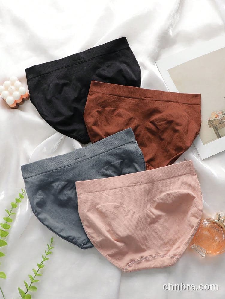Custom Black Cable-Texture Seamless Hipster Panties 4-Pack – Wholesale Direct from Factory 2