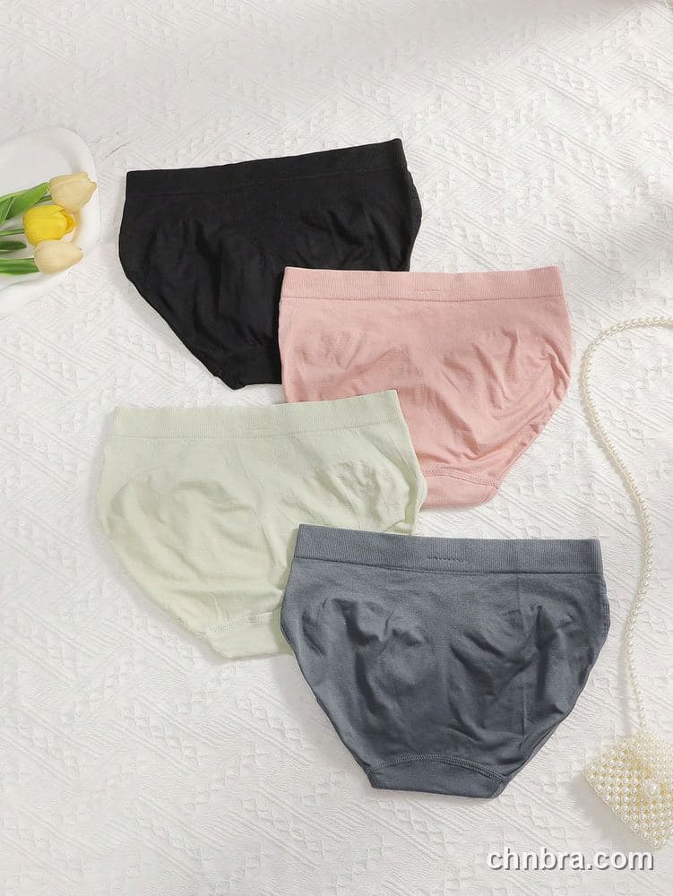 Custom Black Cable-Texture Seamless Hipster Panties 4-Pack – Wholesale Direct from Factory 7