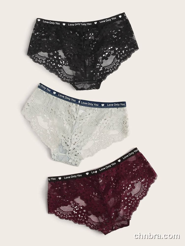 Black Floral Lace Hipster Panties 3-Pack – Factory Wholesale, Everyday Wear 2