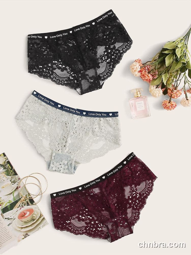 Black Floral Lace Hipster Panties 3-Pack – Factory Wholesale, Everyday Wear 3