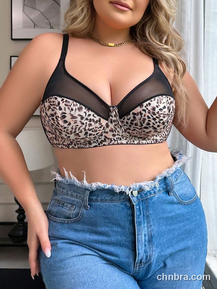 Custom Plus Size Leopard Print Cups Bra – Wholesale Direct from Factory