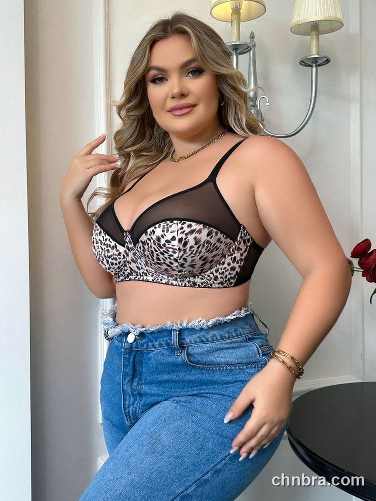 Custom Plus Size Leopard Print Cups Bra – Wholesale Direct from Factory 3