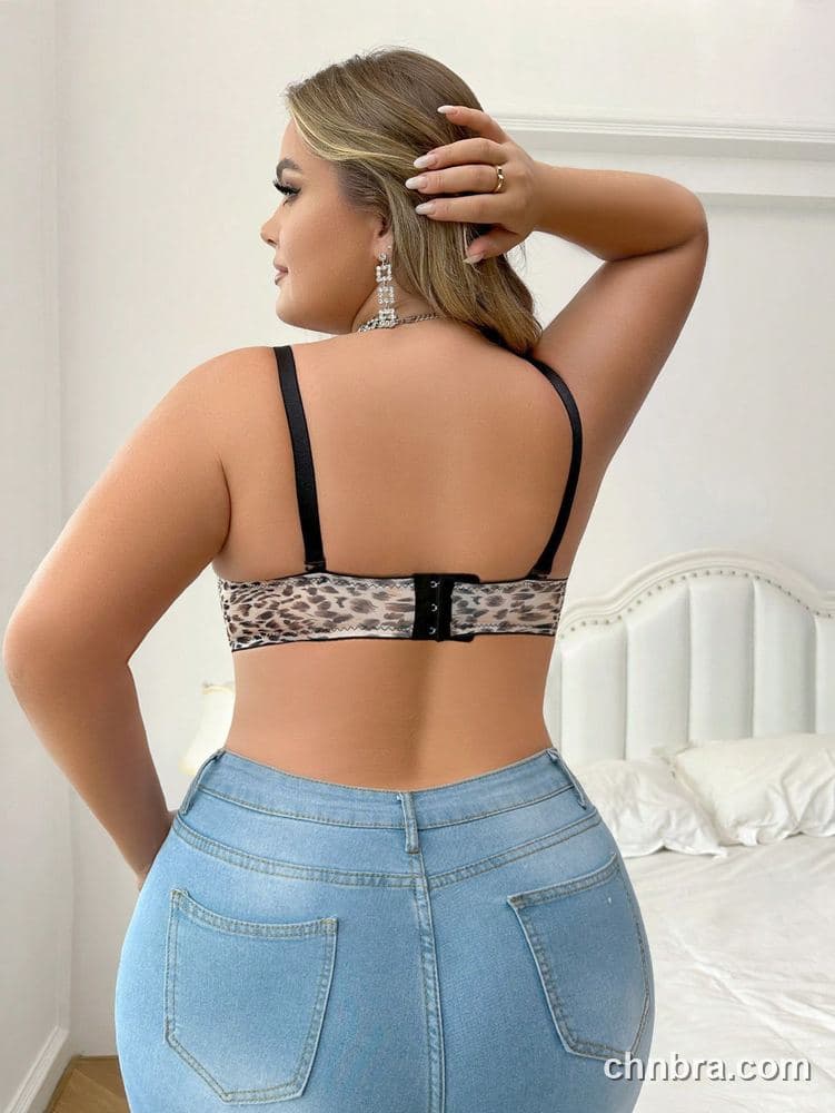 Custom Plus Size Leopard Print Balconette Bra – Wholesale Direct from Factory 2