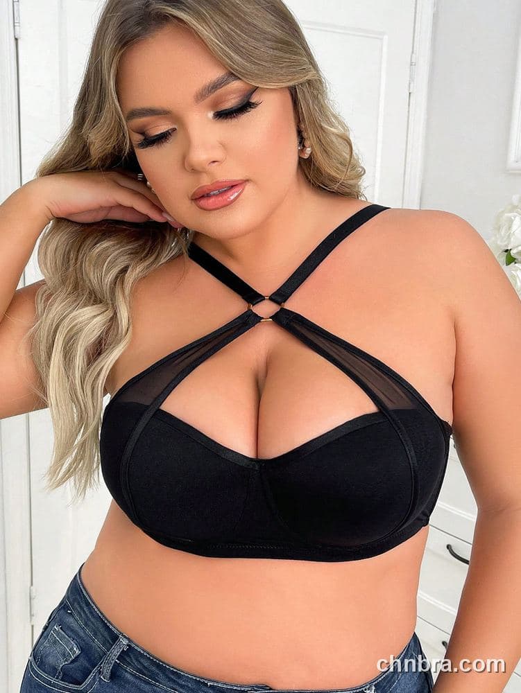 Wholesale Plus Size Black Criss-Cross Front Bra – Direct Factory 3
