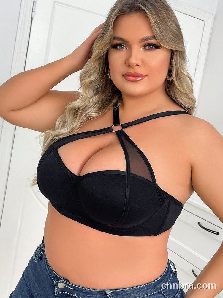 Wholesale Plus Size Black Criss-Cross Front Bra – Direct Factory 4