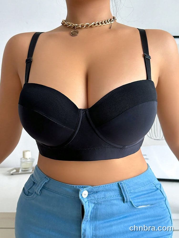 Wholesale Plus Size Black Smooth Molded Balconette Bra – Direct Factory 5