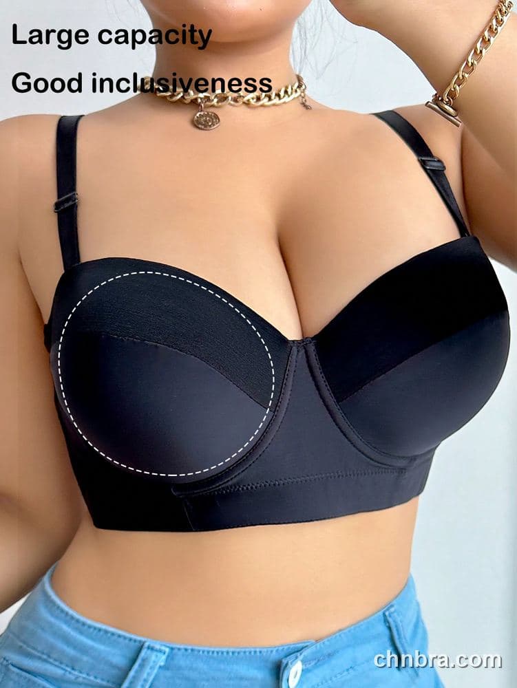 Wholesale Plus Size Black Smooth Molded Balconette Bra – Direct Factory 6