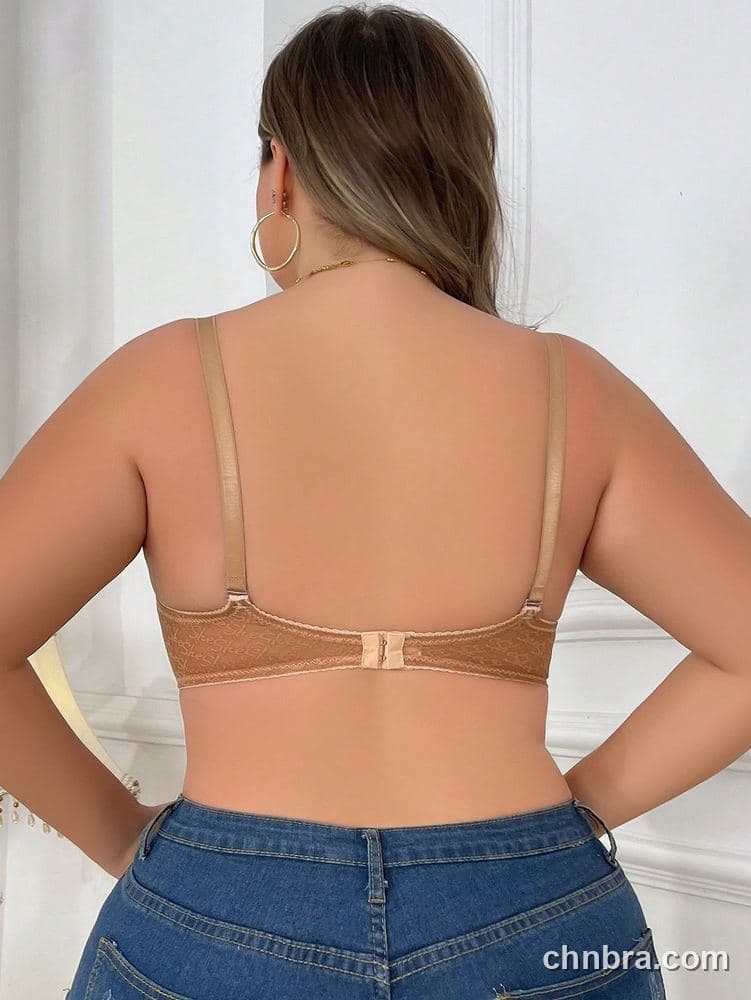 Plus Size Tan Sheer Mesh Unlined Bra – OEM / ODM Lingerie Manufacturer 2