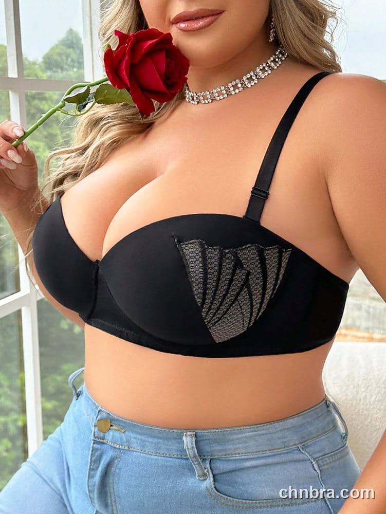 Plus Size Black Molded Balconette Bra – OEM / ODM Lingerie Manufacturer