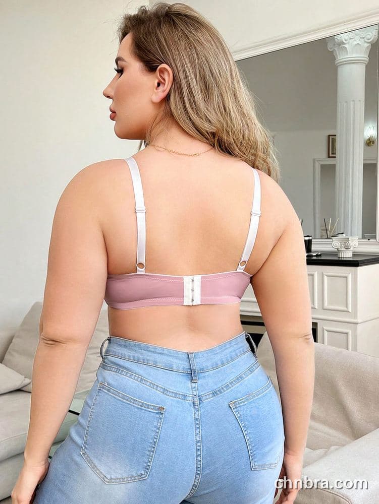Wholesale Plus Size Pink Triangle Bralette – Direct Factory 2