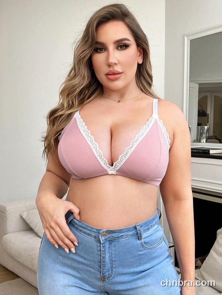 Wholesale Plus Size Pink Triangle Bralette – Direct Factory 5