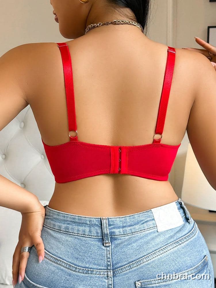Plus Size Embroidered Floral Sheer Cups Bra – Bulk Wholesale, Lingerie Supplier 2