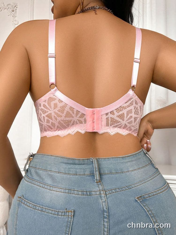 Plus Size Black Floral Lace Push-Up Bra – Wholesale Lingerie Manufacturing Factory 12