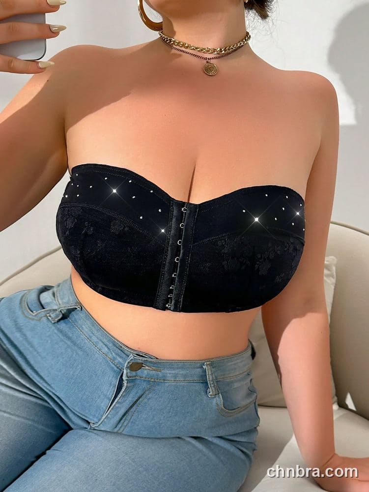 Wholesale Plus Size Black Strapless Bandeau – Direct Factory 5