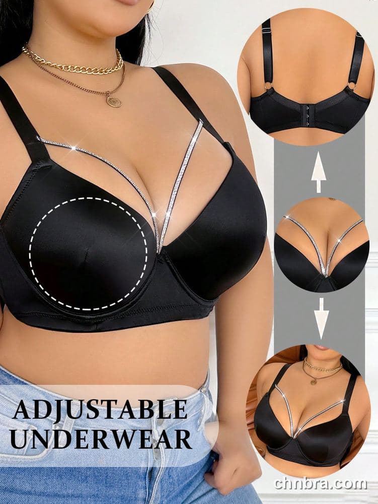 Wholesale Plus Size Black Smooth Push-Up Bra – Direct Factory