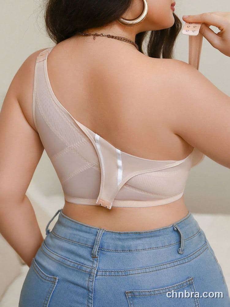 Wholesale Plus Size Black Front-Closure Ribbed Wire-Free Bra – Direct Factory 6