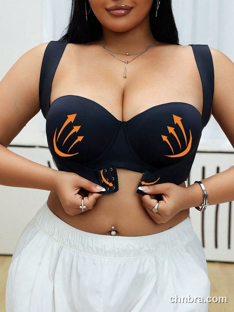Plus Size Black Strapless Multiway Push-Up Bra – Wholesale Lingerie Manufacturing Factory 5