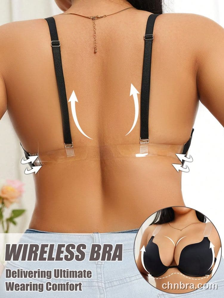 Plus Size Nude Deep U-Plunge Multiway Push-Up Bra – OEM / ODM Lingerie Manufacturer 13