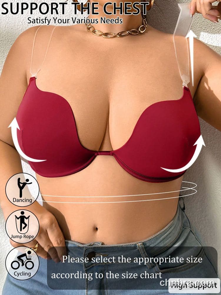Plus Size Nude Deep U-Plunge Multiway Push-Up Bra – OEM / ODM Lingerie Manufacturer 17