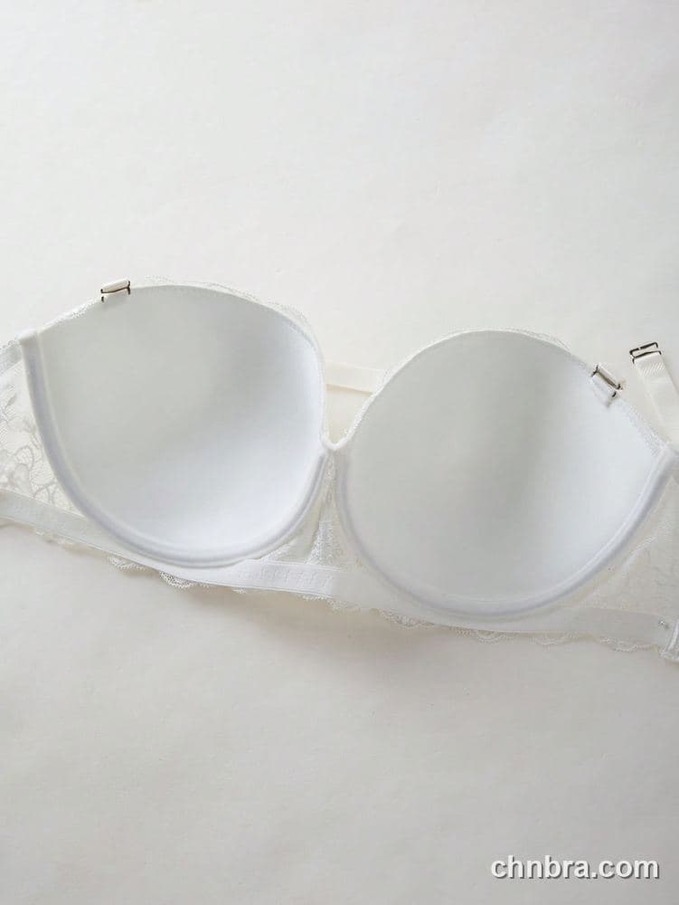 DesireSculpt Plus Size White Lace Strapless Balconette – Factory Wholesale 3
