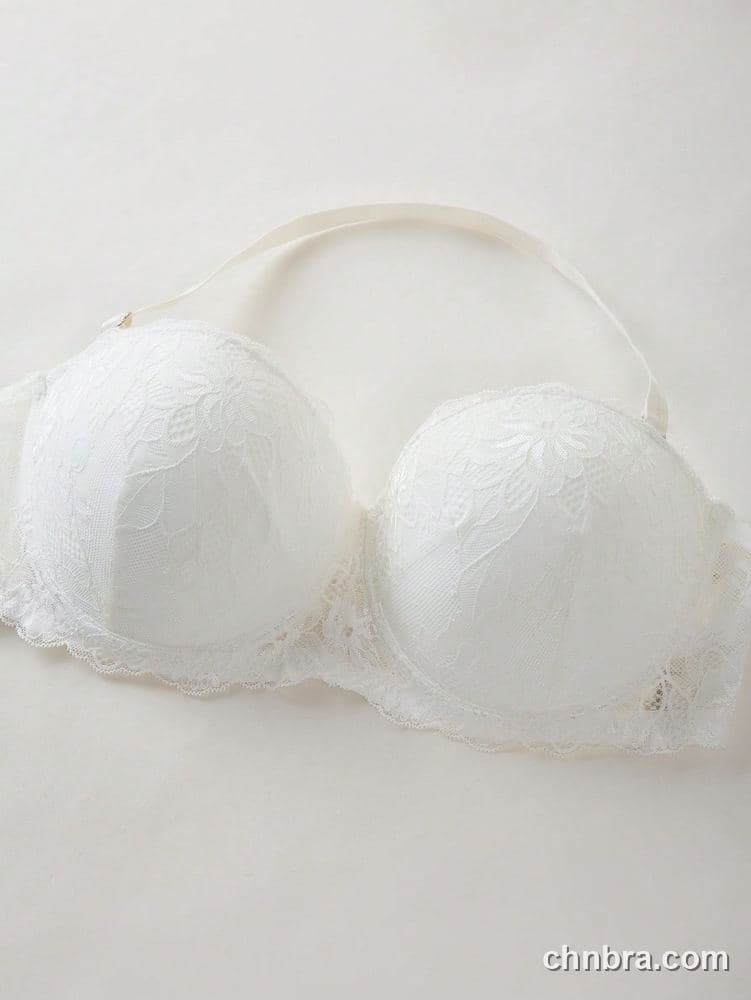 DesireSculpt Plus Size White Lace Strapless Balconette – Factory Wholesale 4