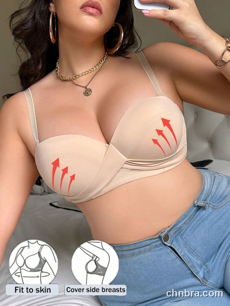 Wholesale Plus Size Nude Strapless Multiway Push-Up Bra – Direct Factory 7
