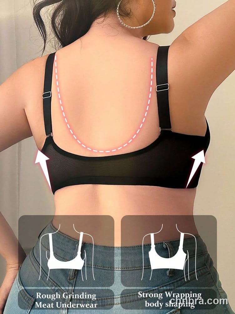 Plus Size Black Longline Shaping Bra – Bulk Wholesale, Lingerie Supplier 2
