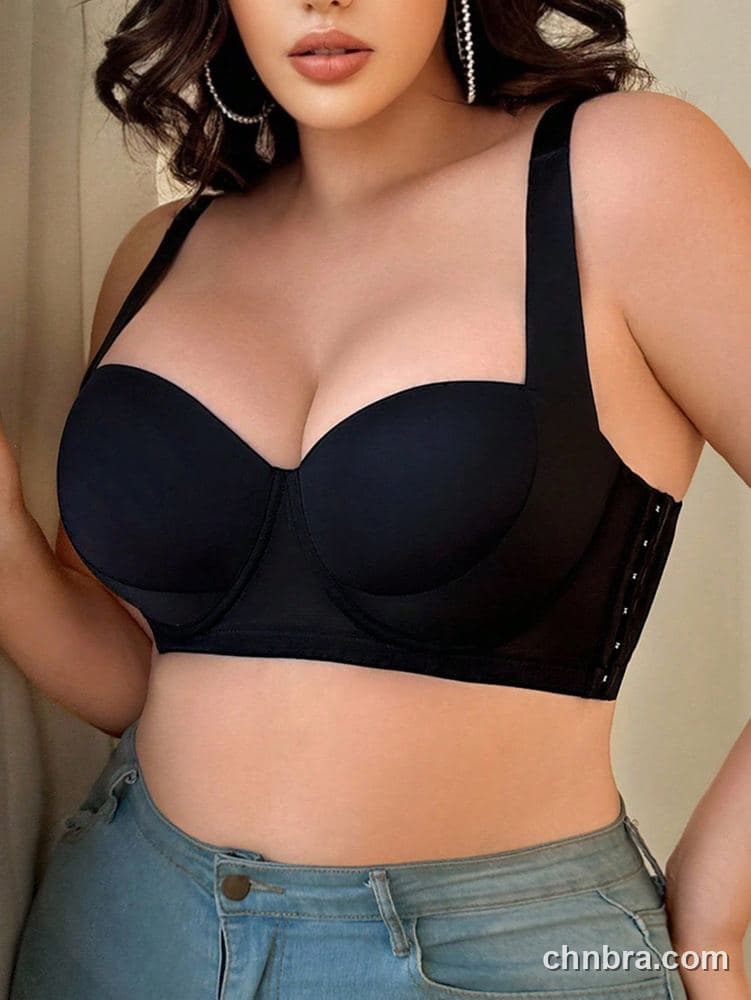 Plus Size Black Longline Shaping Bra – Bulk Wholesale, Lingerie Supplier 4