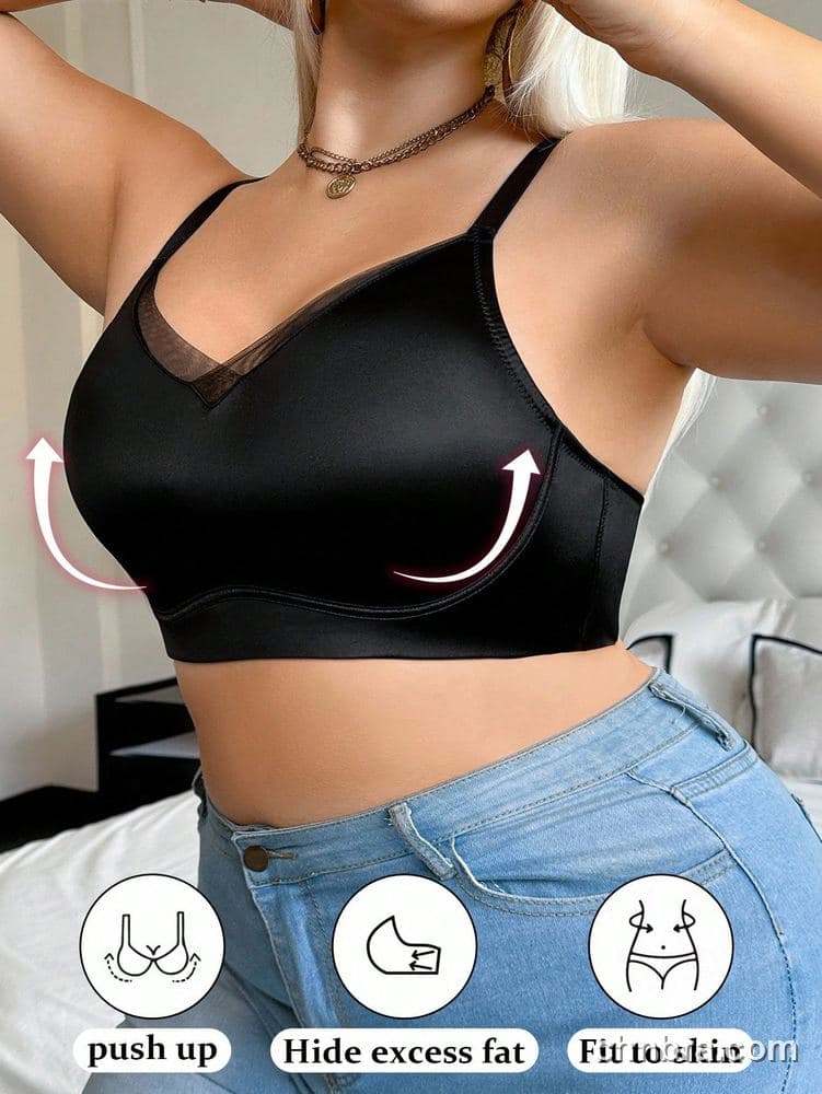 Wholesale Plus Size Black Smooth Full Coverage Bra – Direct Factory 3