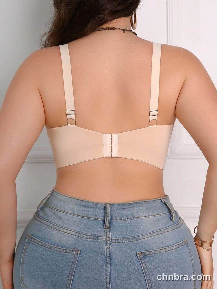 DesireSculpt Plus Size Nude Smooth Wire-Free Full Coverage T-Shirt Bra – Factory Wholesale 2