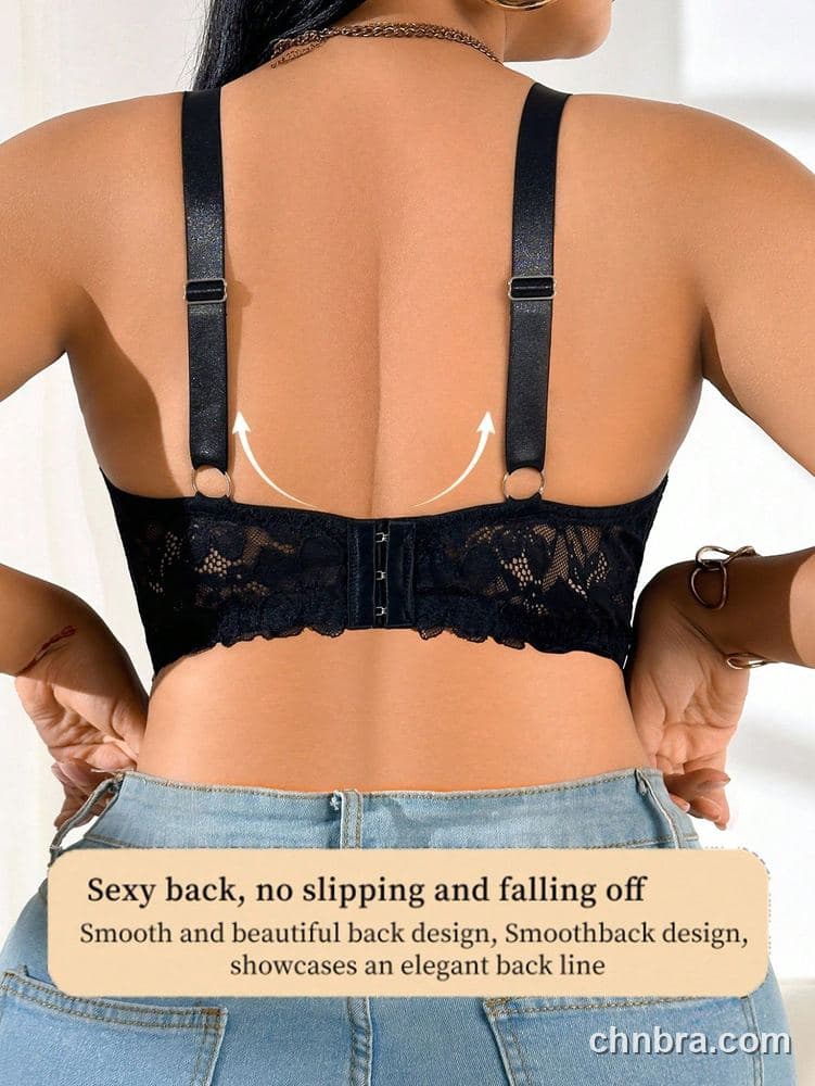Plus Size Black Wire-Free Bra – Wholesale Lingerie Manufacturing Factory 2