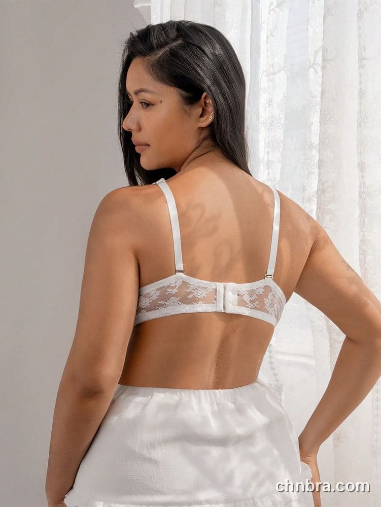 Plus Size White Deep U-Plunge Push-Up Bra – OEM / ODM Lingerie Manufacturer 5