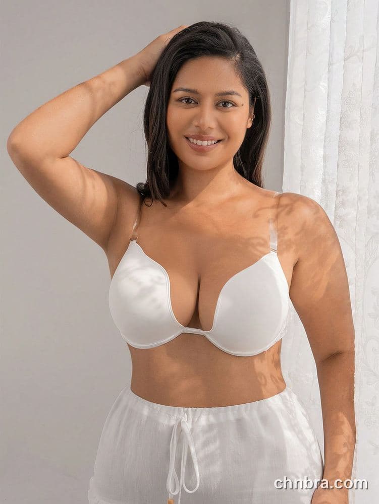 Plus Size White Deep U-Plunge Push-Up Bra – OEM / ODM Lingerie Manufacturer 6