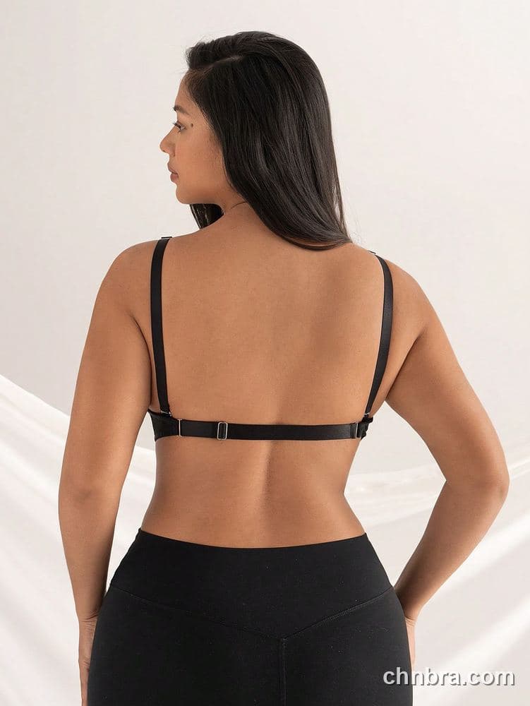 DesireSculpt Plus Size Black Honeycomb-Texture T-Shirt Bra – Factory Wholesale 3
