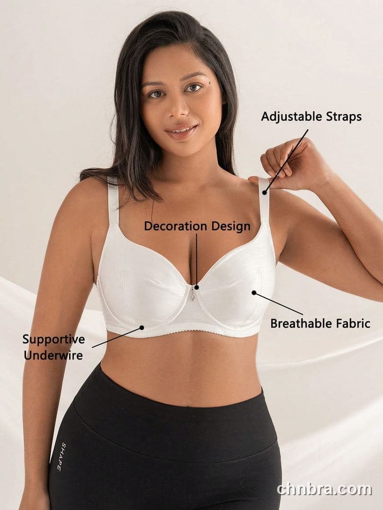 Wholesale Plus Size White Textured Balconette Bra – Direct Factory