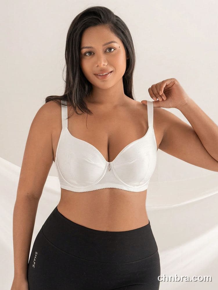 Wholesale Plus Size White Textured Balconette Bra – Direct Factory 3
