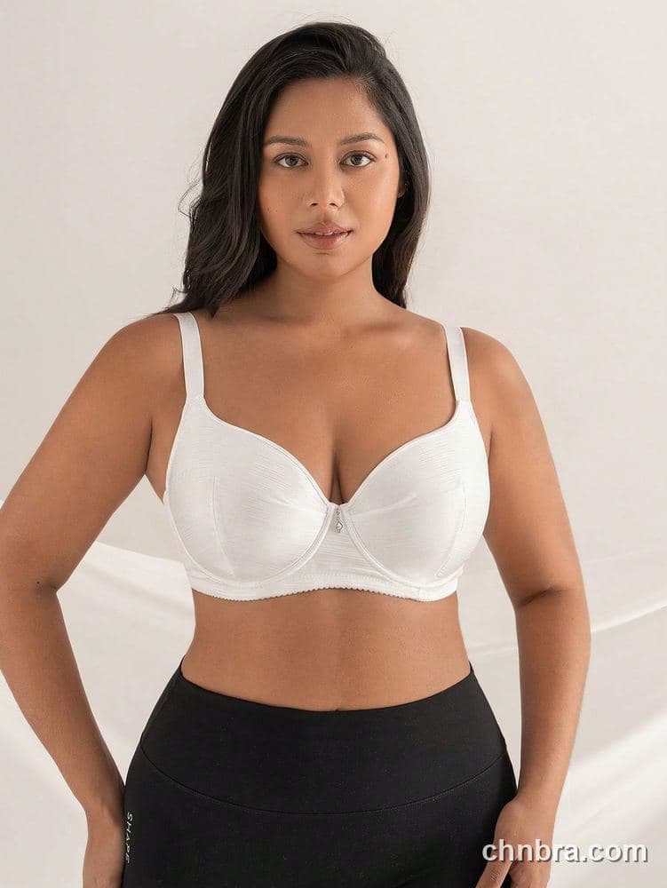 Wholesale Plus Size White Textured Balconette Bra – Direct Factory 5