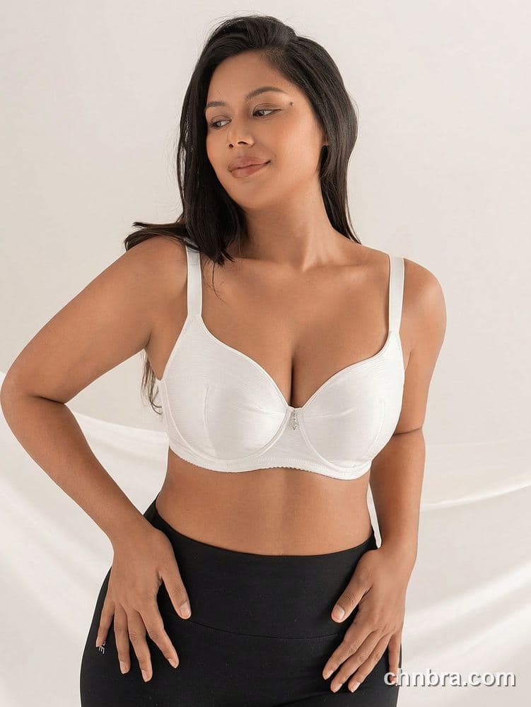 Wholesale Plus Size White Textured Balconette Bra – Direct Factory 6