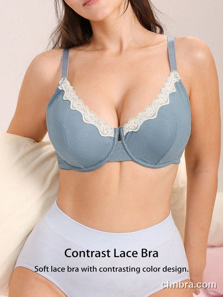 DesireSculpt Plus Size Wave-Texture Jacquard Bra – Factory Wholesale 4