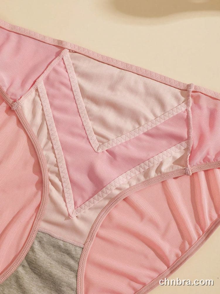 Plus Size Solid Pink Ribbed Front-Closure Bra & Panty Set – OEM / ODM Lingerie Manufacturer 8