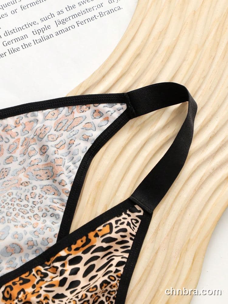 Plus Size Leopard Print String Thong – Wholesale Panties Manufacturing Factory 5