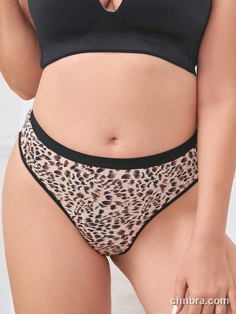 Plus Size Leopard Print Brief – Bulk Wholesale, Lingerie Supplier 5