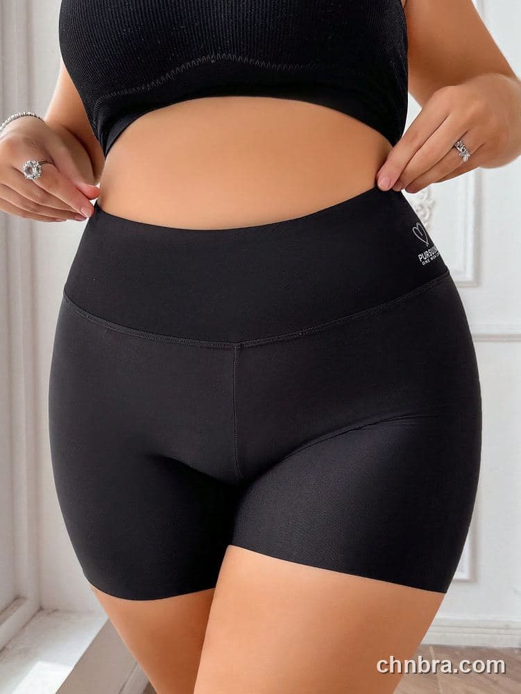 Plus Size Solid Black High-Waist Tummy-Control Short – Bulk Wholesale, Lingerie Supplier 3