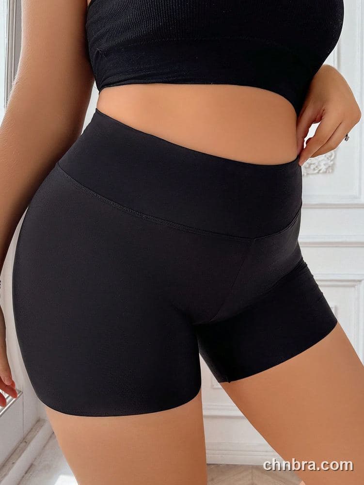Plus Size Solid Black High-Waist Tummy-Control Short – Bulk Wholesale, Lingerie Supplier 5