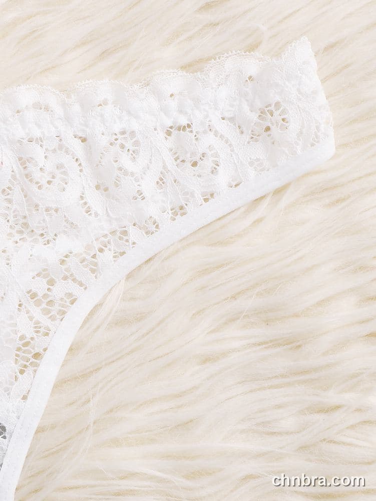 Women's Black Floral Lace Thong Panties – OEM / ODM Underwear Manufacturer 4
