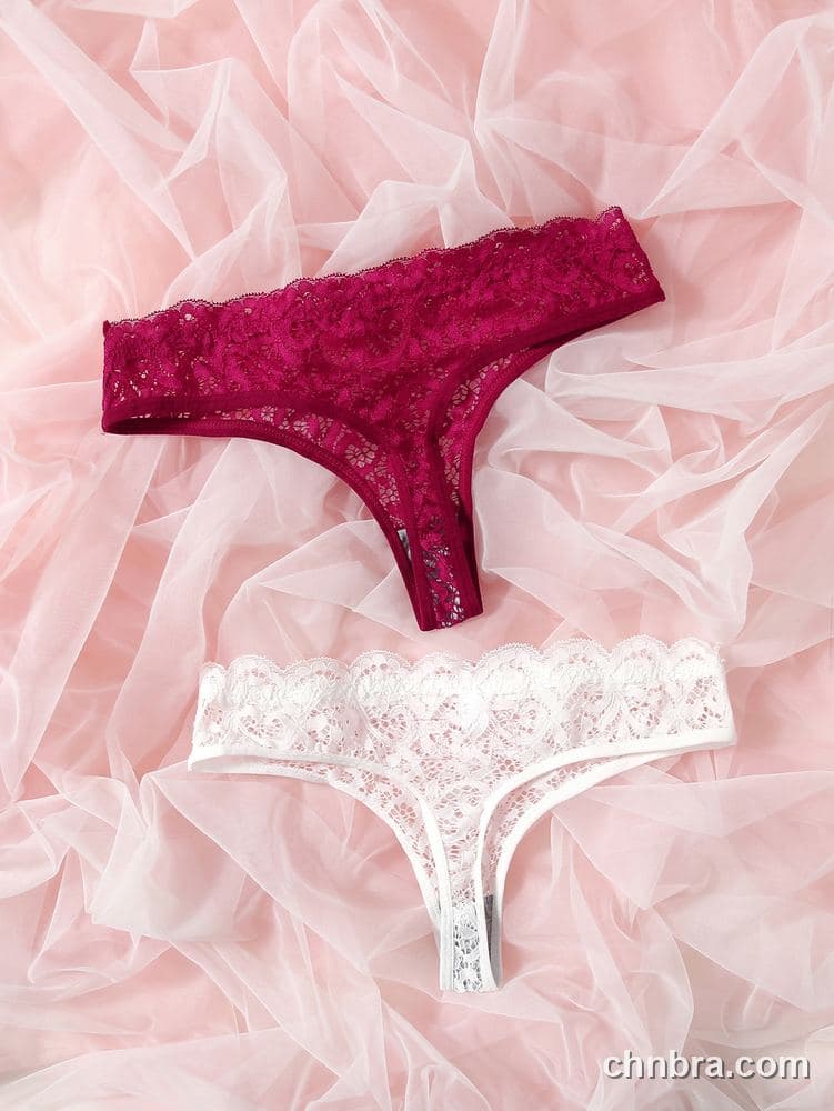 Women's Black Floral Lace Thong Panties – OEM / ODM Underwear Manufacturer 7