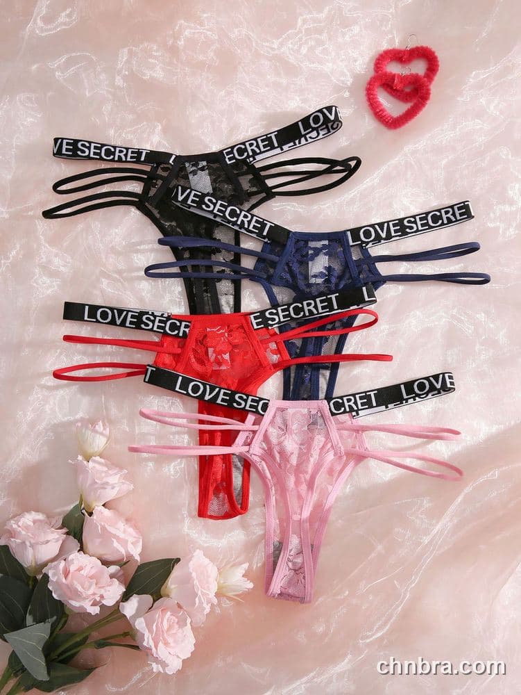 Logo-Band Strappy Lace Thong – Bulk Wholesale, Lingerie Supplier 2