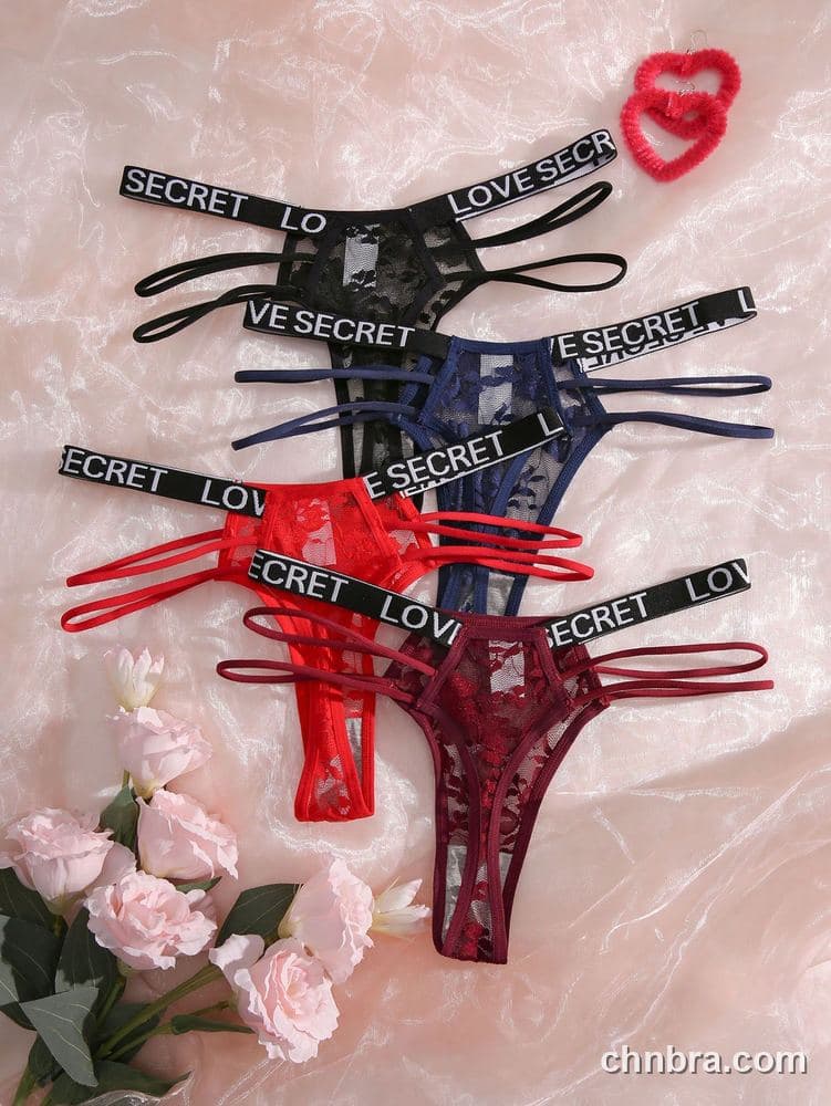 Wholesale Women's Logo-Band Lace G-String – Direct Factory 2